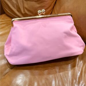 Jesalin Leather Light Pink oversized Kisslock Bag Sette (Sold out)
